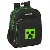 Plecak szkolny Minecraft Creeper dziecięcy zielony ergonomiczny pojemny