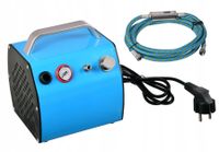 cichy kompresor aerografu reduktor manometr wężyk filtr zbiornik 0,3l