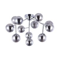 LAMPA sufitowa DALLAS MOD545PL-12CH Maytoni metalowa OPRAWA modernistyczny plafon molekuły chrom przydymione