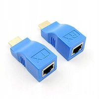 EXTENDER KONWERTER HDMI na LAN PRZEDŁUŻACZ PO SKRĘTCE RJ45 CAT 5E/6 30M