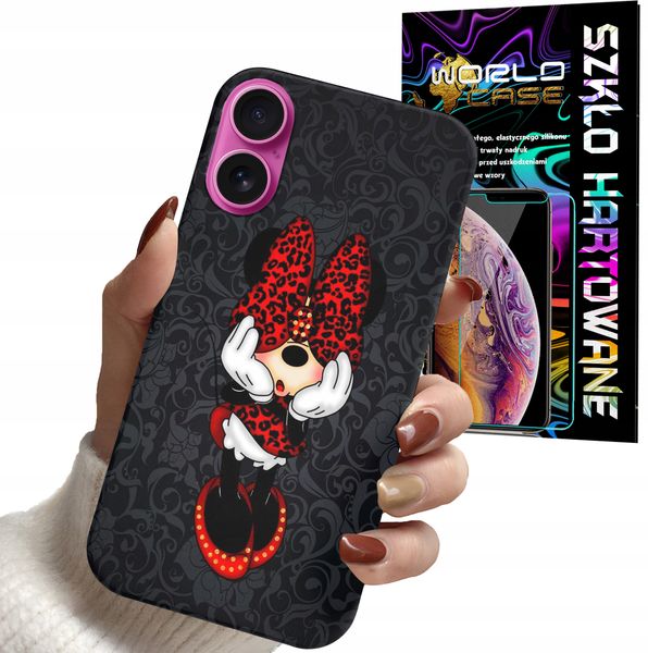 ETUI CASE DO IPHONE 16 - MYSZKA MINNIE MICKEY MINI + SZKŁO zdjęcie 1