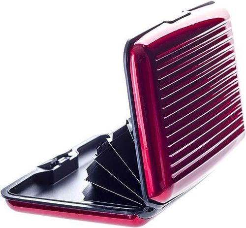 Etui aluminiowe na karty z ochroną RFID czerwony na Arena.pl