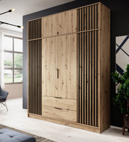 Wysoka Szafa + Nadstawka Lamele h 250cm NELA