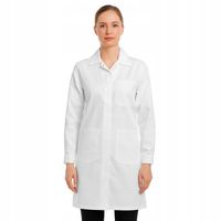 PROFESJONALNY fartuch medyczny damski biały – MOCNY kitel laboratoryjny