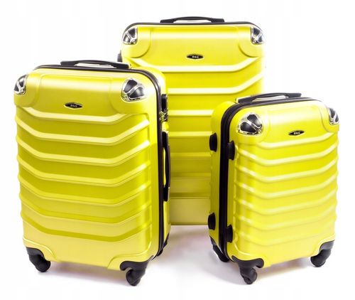 73 ZESTAW WALIZEK PODRÓŻNYCH RGL 3w1 XXL XL L KÓŁKA PODRÓŻNA TORBA ABS na Arena.pl