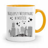 Kubek Żółty Weterynarza Najlepszy Weterynarz Z Nadrukiem Ze Zdjęciem