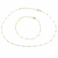 ZŁOCONY KOMPLET GWIAZD CHOKER KULKI KULECZKI BALLS