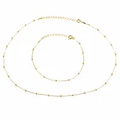 ZŁOCONY KOMPLET GWIAZD CHOKER KULKI KULECZKI BALLS