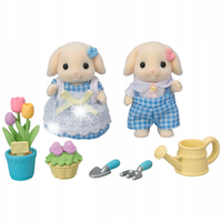 Sylvanian Families Kwiatowy zestaw z figurkami króliczków ubranka Ogródek