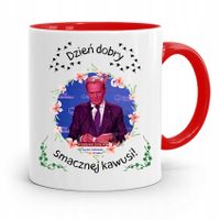 Kubek Czerwony Donald Tusk Po Platforma Prezent Z Nadrukiem Ze Zdjęciem