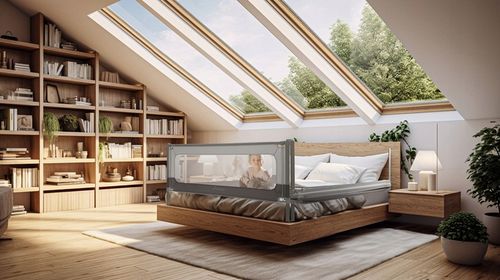 PRIMABOBO Barierka do łózka VELVO 140cm, osłona ochronna dla dzieci na Arena.pl