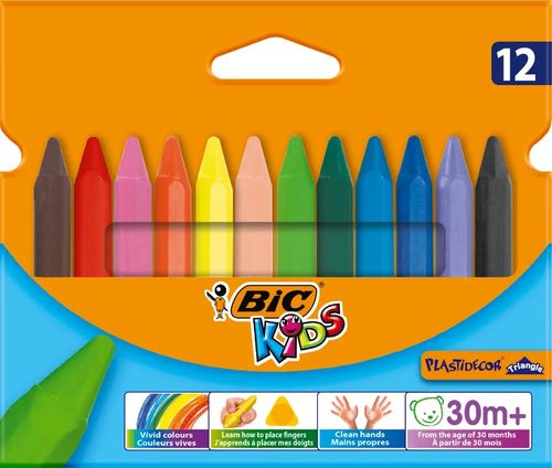 Kredki Bic Kids 12Kol/90Mm Plastidecor 0789 na Arena.pl