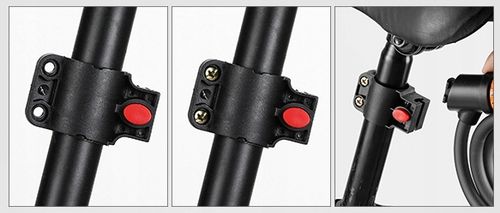 ZAMEK ZAPIĘCIE BLOKADA DO ROWERU + ŚWIATŁO TYLNE Lampka LED Uchwyt na Arena.pl