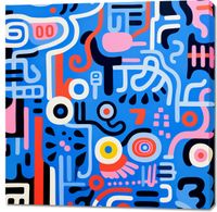 Obraz 100x100cm Rytmiczne Echo