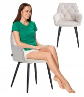 KRZESŁO TAPICEROWANE WELUROWE DO SALONU GABINETU VELVET JADALNIA LUKSUSOWE