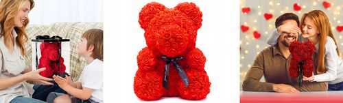 Prezent który mówi Kocham Cię Miś z róż 25cm na Arena.pl