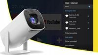 RZUTNIK PROJEKTOR SMART PRZENOŚNY FULL HD ANDROID WIFI BT HDMI WERSJA 2025
