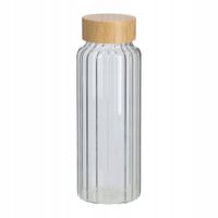 BUTELKA Z BAMBUSOWYM WIECZKIEM, PRZEZROCZYSTA, 1000 ML, ZELLER