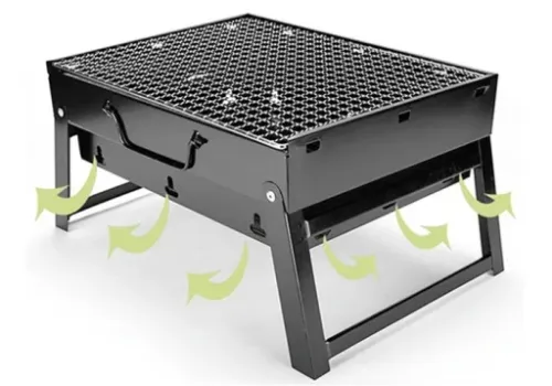 GRILL TURYSTYCZNY PRZENOŚNY WĘGLOWY SKŁADANY BBQ KEMPINGOWY WALIZKA na Arena.pl