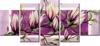 70CM 150CM OBRAZ 5 ELEM SŁODYCZ MAGNOLII ŚCIENNY
