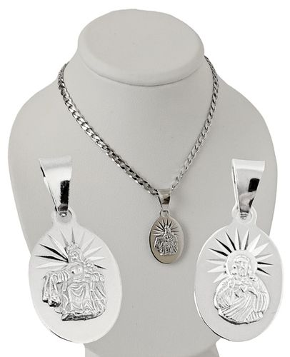 SREBRNY MEDALIK MATKA BOSKA SZKAPLERZNA-PRÓBA-925 Z ŁAŃCUSZKIEM na Arena.pl