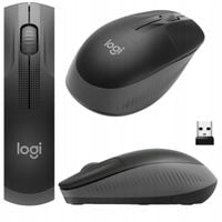 Myszka bezprzewodowa Logitech M190 Logi Czarna optyczna 1000 DPI Wygodna
