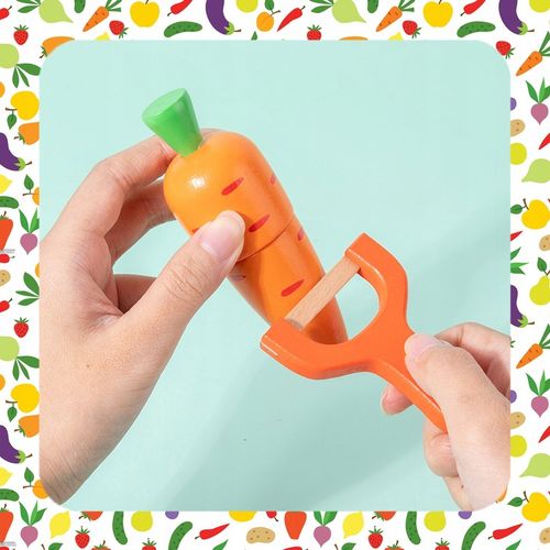 DREWNIANE WARZYWA OWOCE DO KROJENIA NA MAGNES DLA DZIECI ZESTAW XXL na Arena.pl