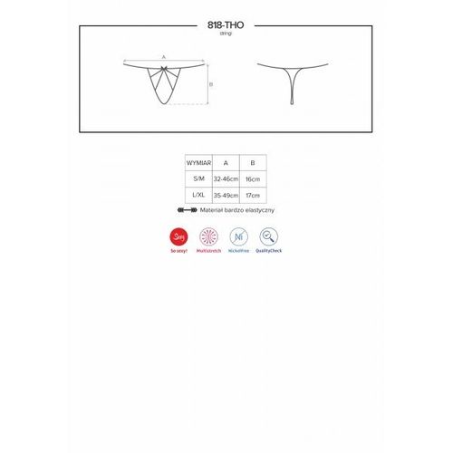 818-THO-1 stringi czarne S/M na Arena.pl