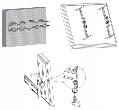Uchwyt do telewizora 32-85 cali wieszak TV uniwersalny extra mocny do 40kg na Arena.pl