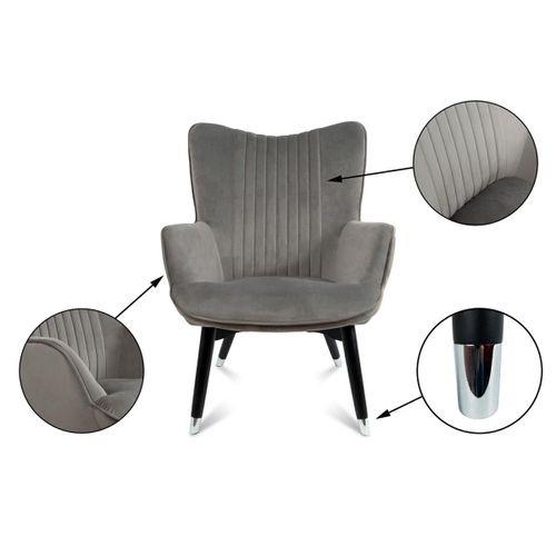 FOTEL GLAM ALUMINIUM na Arena.pl