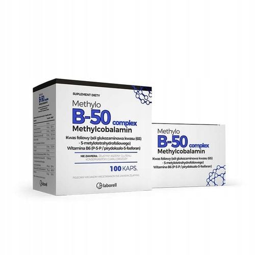 Laborell Methylo B-50 Complex 100 kapsułek WITAMINY B1 B2 B6 B12 na Arena.pl