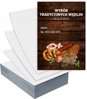 Ulotki A6 100 szt firmowe reklamowe WYRÓB WĘDLIN + PROJEKT GRATIS