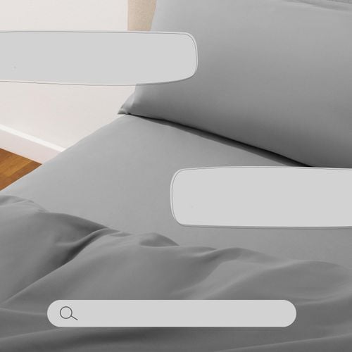 Komplet pościeli mikrofibra Blumtal 260x240 cm + 2x 40x70 cm szary Oeko-TEX na Arena.pl