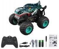 Zabawka samochodowa RC z akumulatorem 2.4 Ghz Dinosaur Truck,Cyan
