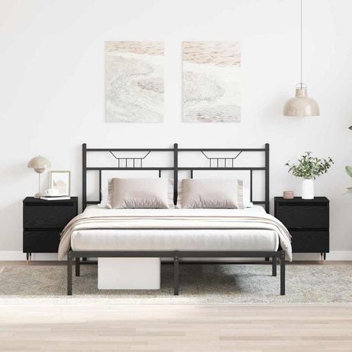 Szafka Nocna z szufladą 2 pcs Czarny dąb 40 x 35 x 50 cm na Arena.pl