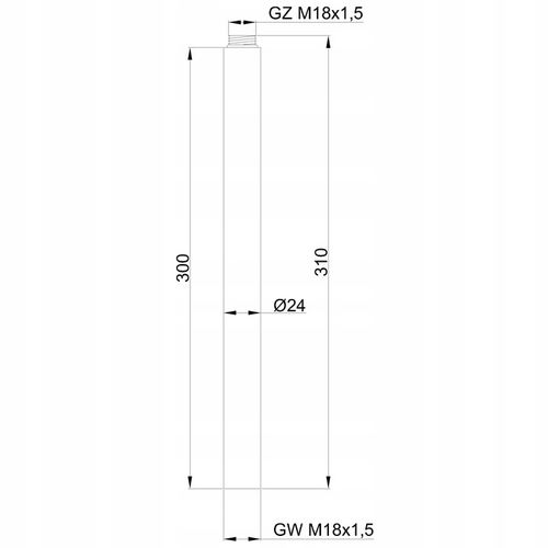 Przedłużka do Deszczownicy Rurka do Deszczowni 30 cm Invena Chrom na Arena.pl