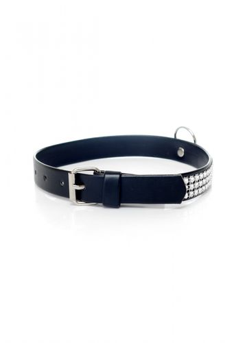 fetish b   series collar with crystals 2 cm silver na Arena.pl