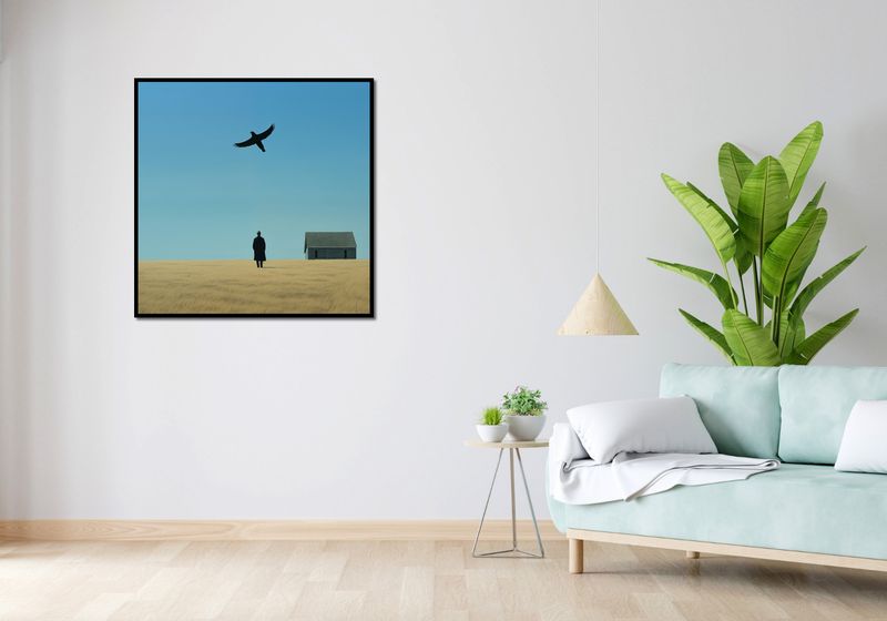 Plakat 90x90cm Samotny i Wolny zdjęcie 4