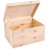 Pudełko drewniane skrzynka z wiekiem 40x30x24 cm