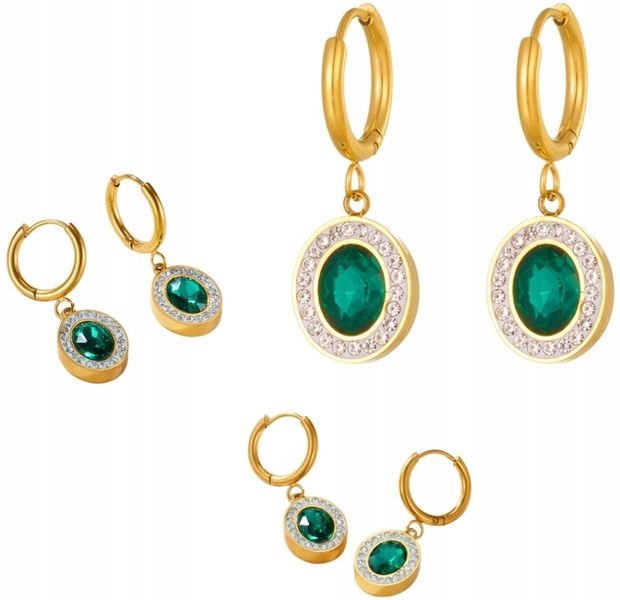 Pozłacane Kolczyki Złote Ze Stali Chirurgicznej zdjęcie 6