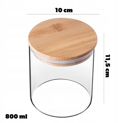 KADAX Pojemnik Szklany Przyprawy Makaron Z Pokrywką Słoik 800ml na Arena.pl