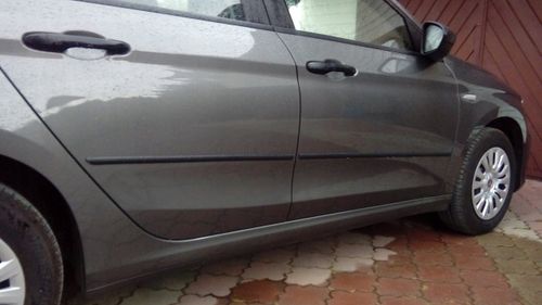 Citroen C1 - Listwy CZARNE Boczne Ochronne Drzwi na Arena.pl