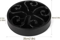 Miska dla psa do powolnego karmienia, 20 cm, czarna, antypoślizgowa