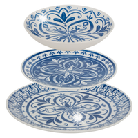 ZESTAW OBIADOWY PORCELANOWY DLA 4 OSÓB 12 TALERZY ŚREDNICE 26,5 20 19 CM