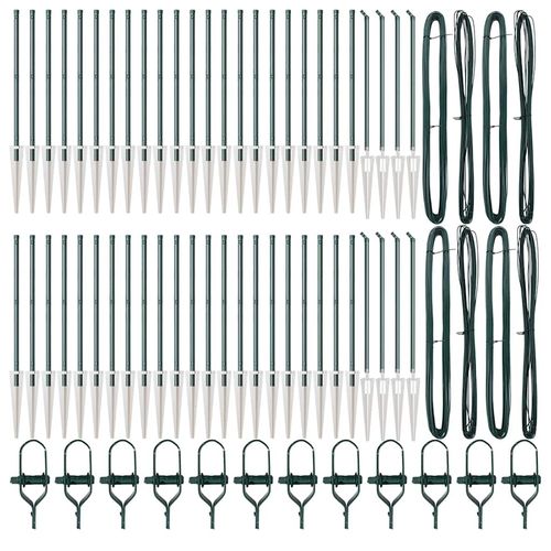 Słupek ogrodzeniowy. 52 pcs Srebrny 3.2 x 3.2 x 80 cm Stal na Arena.pl