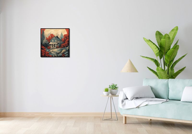 Plakat 50x50cm Idylla Rustykalna zdjęcie 4