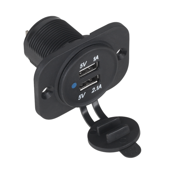 URZ0861LX Ladowarka samochodowa USB 12/24V 1A+2.1 zdjęcie 1