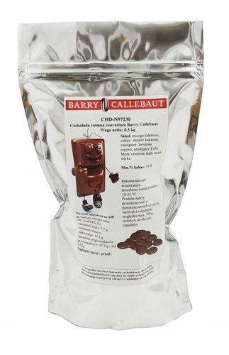 NAJLEPSZA Czekolada GORZKA 72,5% 0,5 KG BARRY CALLEBAUT fondue na Arena.pl