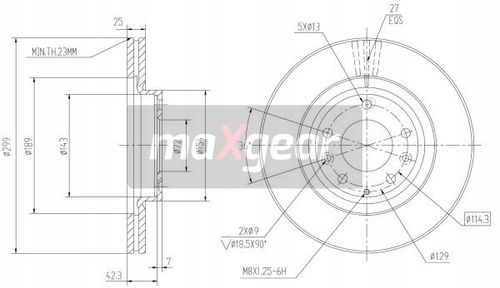 TARCZA HAM. MAZDA P. 6 08- MAXGEAR na Arena.pl