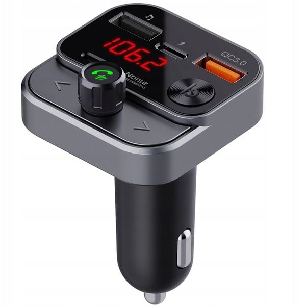 SWISSTEN Transmiter FM Bluetooth USB-A na PENDRIVE SZYBKA ŁADOWARKA USB-C zdjęcie 3